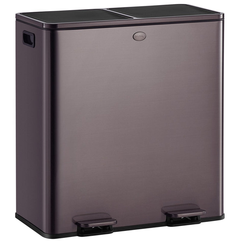 Garbiq Abfalleimer 60 Liter (2 Fächer) – Gunmetal