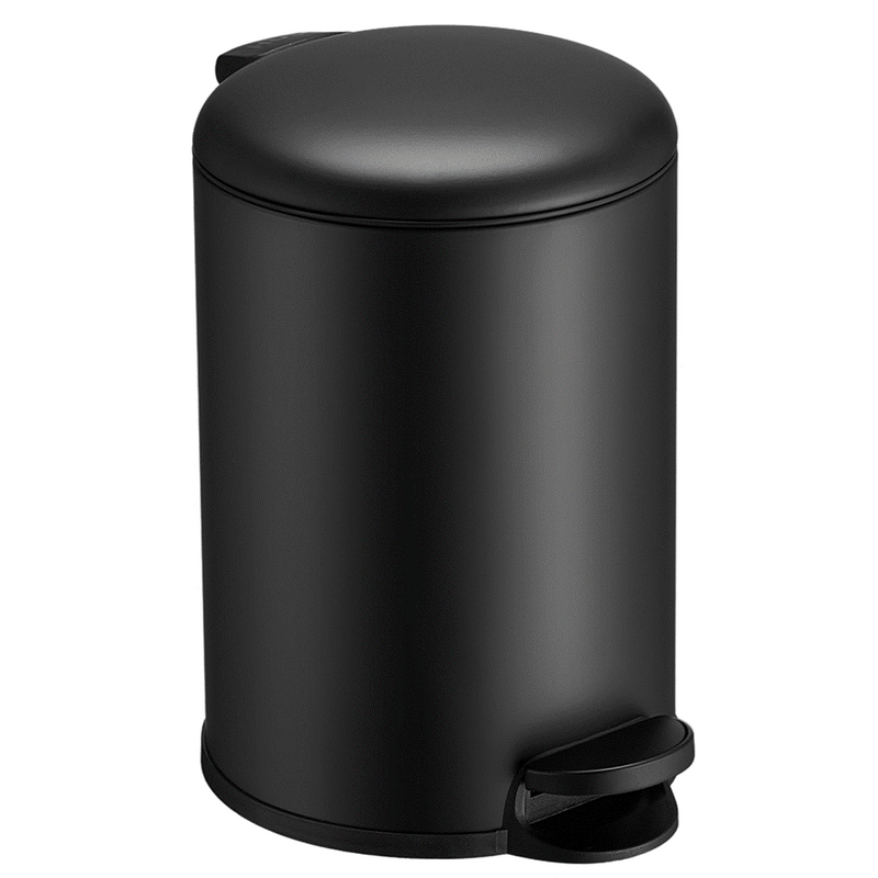 Slimbin Prullenbak 12 liter - Middelgrote Afvalbak - mat zwart