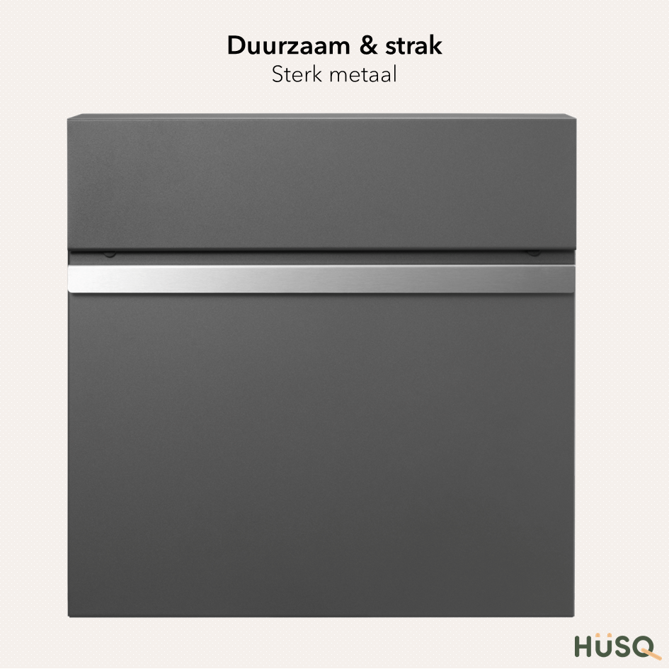 Wand Brievenbus - staal - antraciet grijs RAL7016