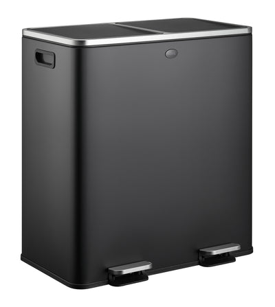 Garbiq Prullenbak 60 Liter - 2 Vakken - mat zwart