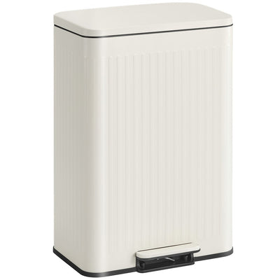 Prullenbak 60 Liter - 1 Binnenemmer - gebroken wit