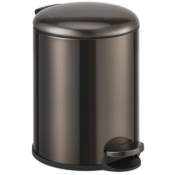 Slimbin Prullenbak 5 Liter - glanzend gun metal