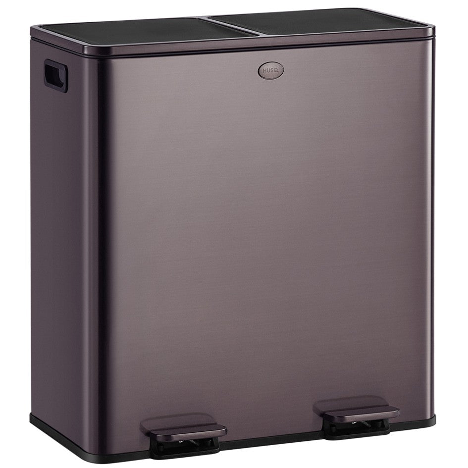 Garbiq Prullenbak 60 liter (2 vakken) - Gun metal