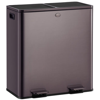 Garbiq Prullenbak 60 liter (2 vakken) - Gun metal