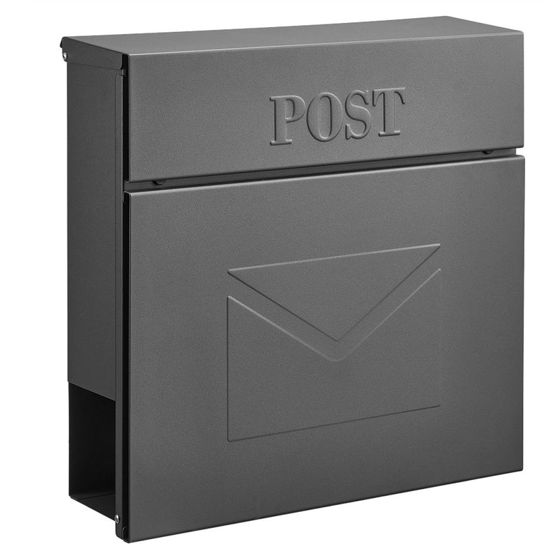 Länglicher Briefkasten – Metall – Anthrazitgrau