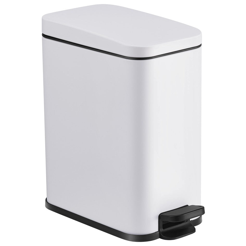 Slimbin smalle Prullenbak 5 Liter - wit