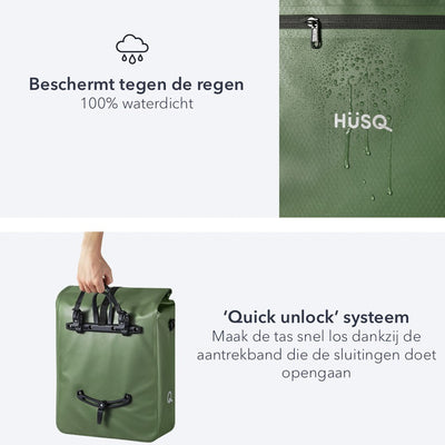 Fahrradtasche 31 Liter | Wasserdicht | Mintgrün
