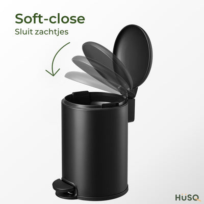 Slimbin Prullenbak 3 Liter - mat zwart
