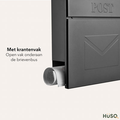 Länglicher Briefkasten – Metall – Anthrazitgrau