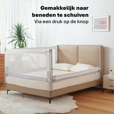 Cute & Keppe bedhekje 200 cm - Essentiel Editie, verstelbaar bedrail voor een veilige overstap naar een kinderbed