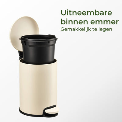 Slimbin Prullenbak 3 Liter - soft beige