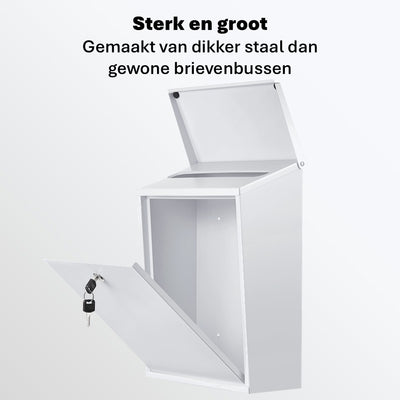 Postmaster sterke grote brievenbus - wit