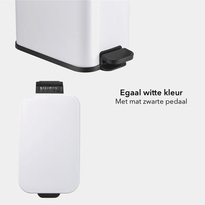 Slimbin smalle Prullenbak 5 Liter - wit