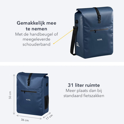 Fietstas 31 Liter | Waterdicht | Donker Blauw
