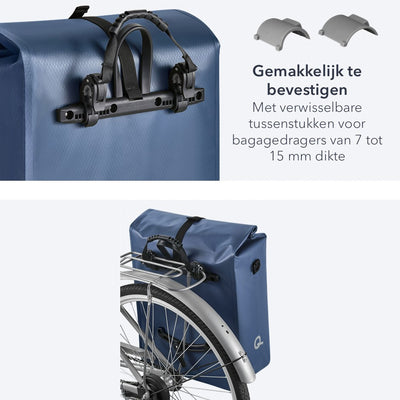 Fahrradtasche 31 Liter | Wasserdicht | Dunkelblau