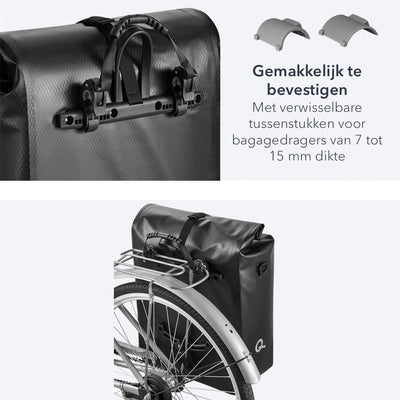Fahrradtasche 31 Liter | Wasserdicht | Schwarz