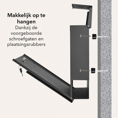Länglicher Briefkasten – Metall – Anthrazitgrau