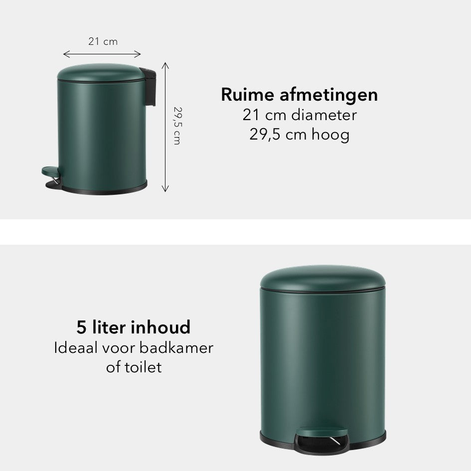 Slimbin Prullenbak 5 Liter - Dennegroen