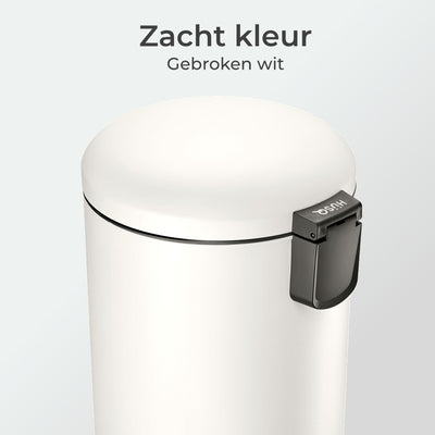 Slimbin Prullenbak - Pedaalemmer van 30 liter - gebroken wit