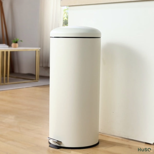 Slimbin Prullenbak - Pedaalemmer van 30 liter - gebroken wit