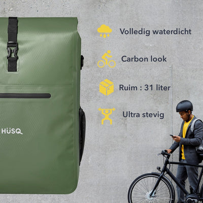 Fahrradtasche 31 Liter | Wasserdicht | Mintgrün