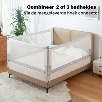 Cute & Keppe bedhekje 200 cm - Essentiel Editie, verstelbaar bedrail voor een veilige overstap naar een kinderbed