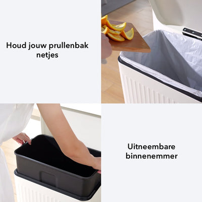 Prullenbak 60 Liter - 1 Binnenemmer - gebroken wit