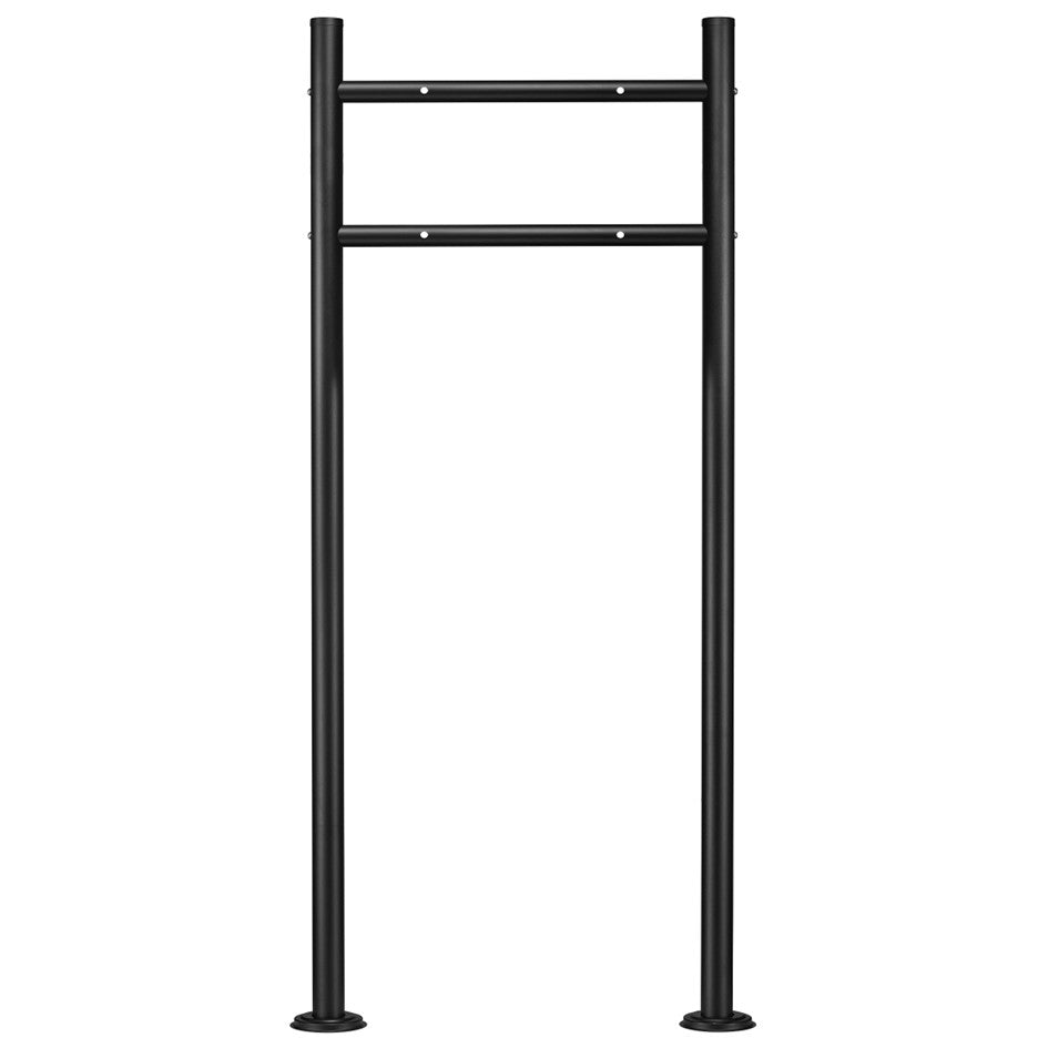 Brievenbus Standaard met 2 Palen - incl. Pluggen - zwart