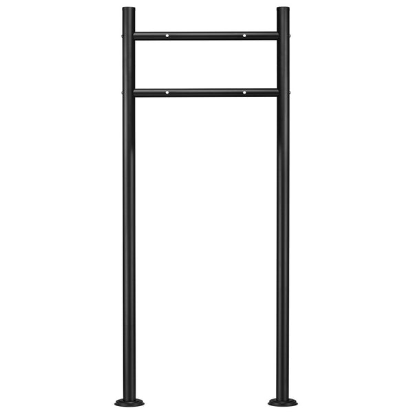 Brievenbus Standaard met 2 Palen - incl. Pluggen - zwart