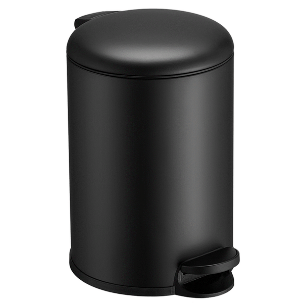 Slimbin Prullenbak 12 liter - Middelgrote Afvalbak - mat zwart