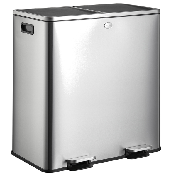 Garbiq Prullenbak 60 liter (2 vakken) - Chroom