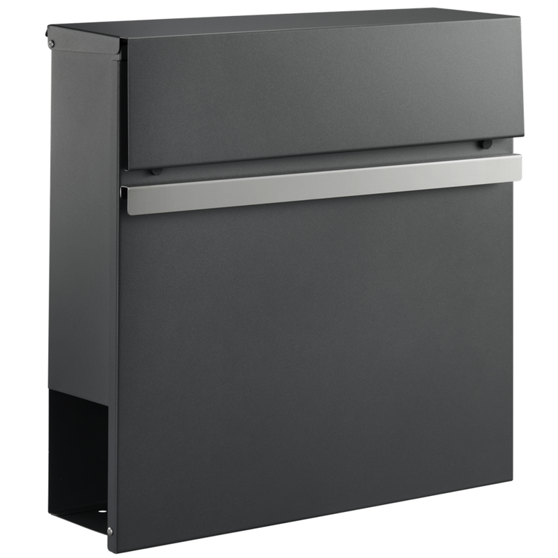 Wand Brievenbus - staal - antraciet grijs RAL7016