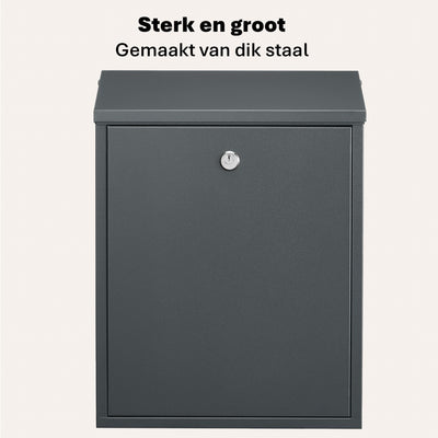 Postmeister – großer Briefkasten – anthrazitgrau