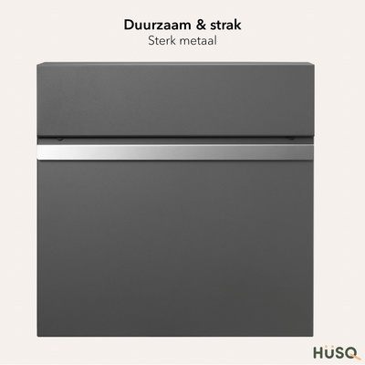 Wand Brievenbus - staal - antraciet grijs RAL7016