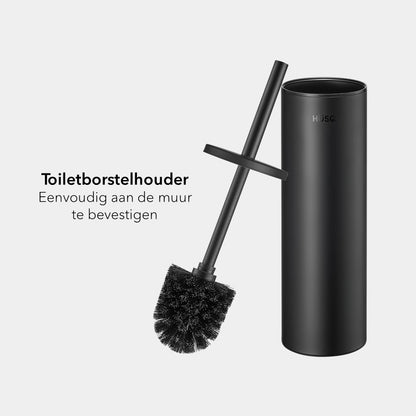 Toilet Set met Toiletborstel met Houder, Toiletrol Houder, Reserverolhouder, 2 Handdoekhaakjes - Toiletaccessoireset voor WC met Montagemateriaal