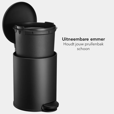 Poubelle Slimbin 5 litres - Noir mat