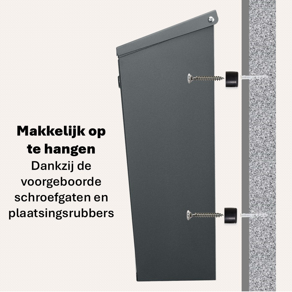 Postmaster - grote brievenbus - antraciet grijs