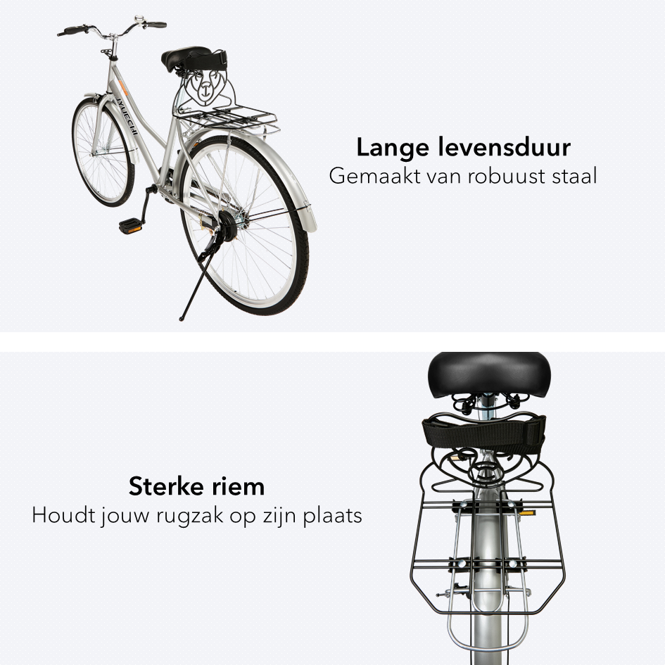 Metalen Bagagedrager Verbreder - "Bear Bag Buddy" - Pakdrager voor Bagagerek van Kinder Fiets