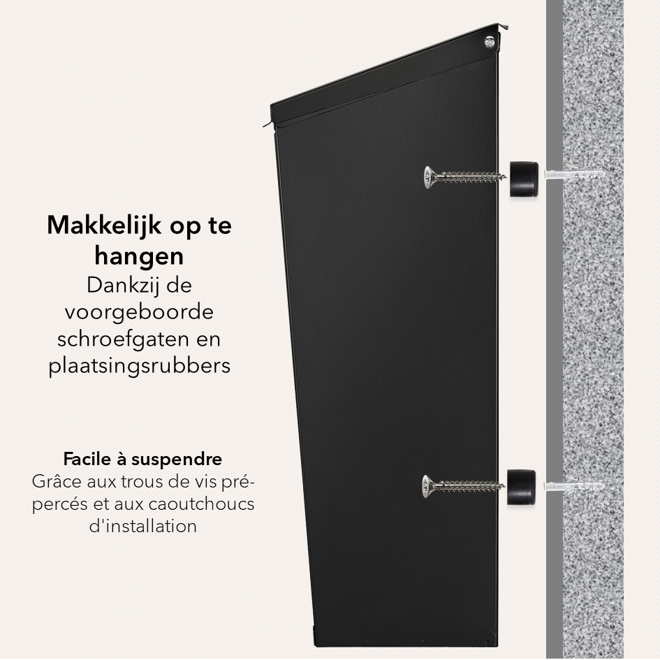 Postmaster sterke grote brievenbus - zwart