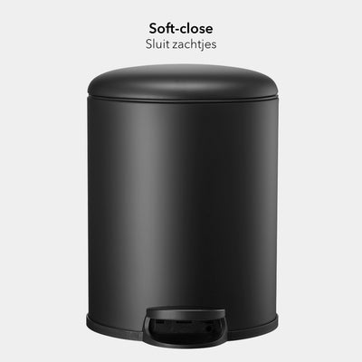 Poubelle Slimbin 5 litres - Noir mat