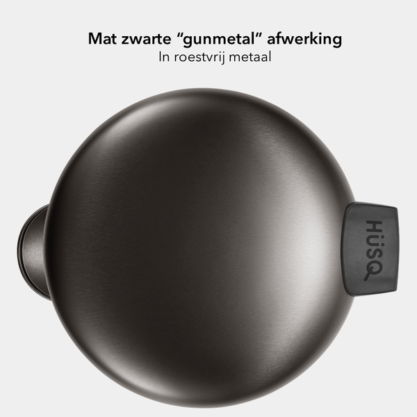 Slimbin Prullenbak 5 Liter - geborsteld gun metal
