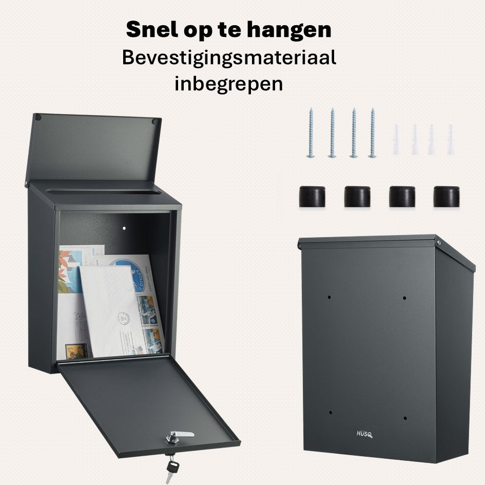 Postmaster - grote brievenbus - antraciet grijs