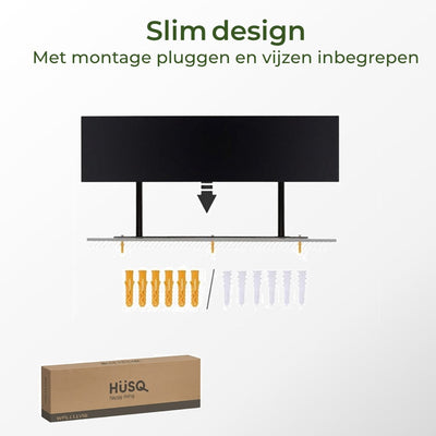 Set aus 2 schwebenden Wandregalen à 80 cm mit Aufhängevorrichtung