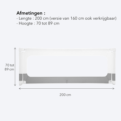 bedhekje van 200 cm lang